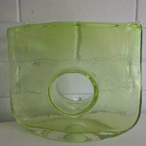 Scandinavian Style Lime Green Keyhole Designer Glass Vase